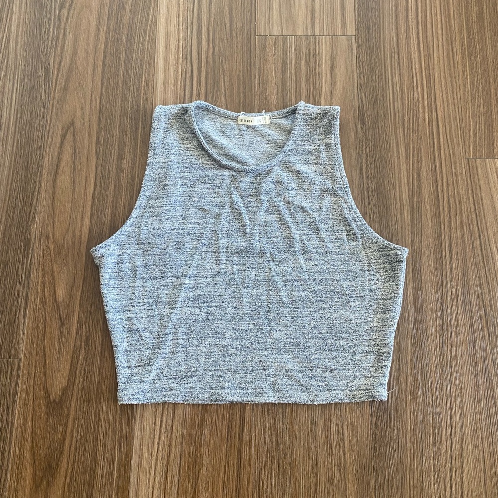 Cotton On Grey Crop Top